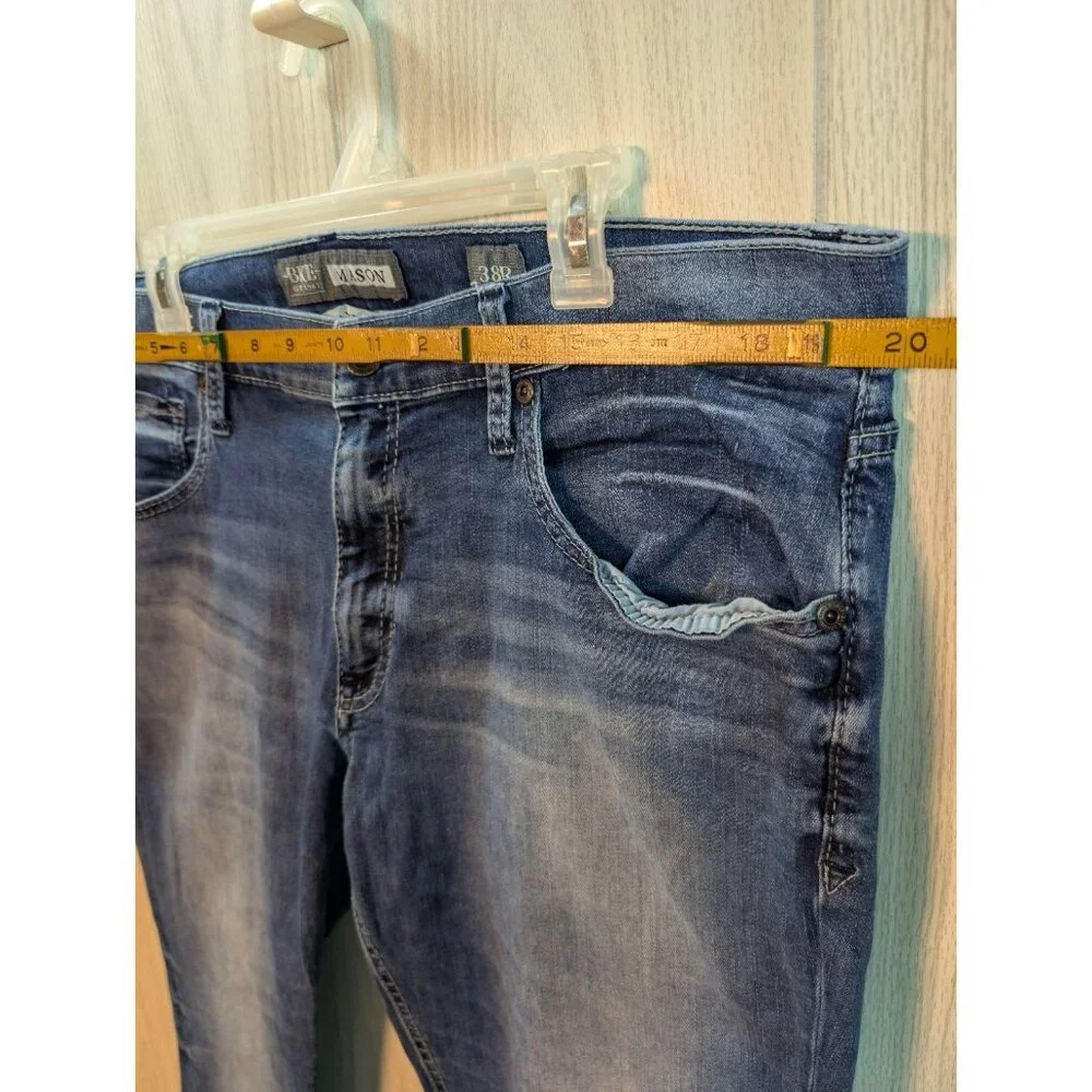 BKE Jeans Mens 38R Blue Mason Medium Wash Taper Denim Western Workwear Stretch